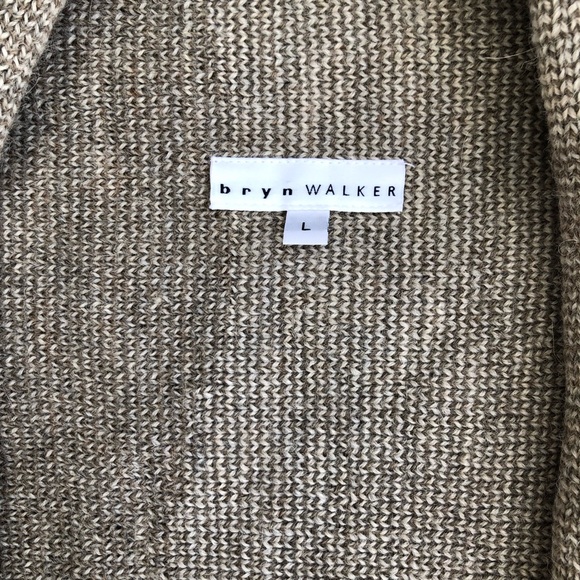 Bryn Walker alpaca and merino wool blend open front draped cardigan size large - Picture 3 of 10
